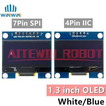 1.3 инчов OLED модул SPI / IIC I2C Общувайте бяло / синьо 128X64 SH1106 / SSD1306 1.3 инчов OLED LCD LED дисплей модул 1.3 