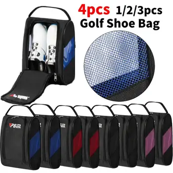 1-4PC преносима мини голф чанта за обувки найлон обувки превозвач чанти цип голф топка притежателя дишаща торбичка пакет чай чанта спортни аксесоари
