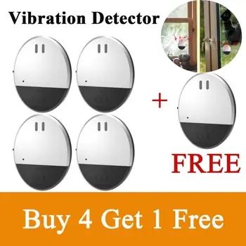 1-4PCS вибрационен детектор Сензор за аларма за вибрации на прозореца на вратата Начало Хотел Висока децибелна вибрация индукция против кражба аларма