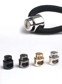 10pcs кръгла метален кабел заключване клипове единична дупка шнур въже пролетта ключалката качулка суитчър въже шнурове клипове DIY консумативи