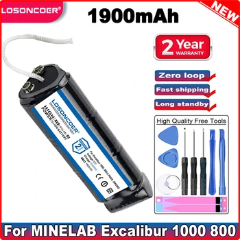 1900mAh батерия за MINELAB Excalibur 1000, Excalibur 800 металдетектор, Excalibur II PODS, Excalibur SWORD Survey батерии