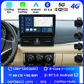 2 Din Android за Toyota Vios Yaris 2013 2014 2015 2016 Автомобилно радио мултимедиен плейър GPS навигация Carplay 2 Din No DVD DSP WIFI