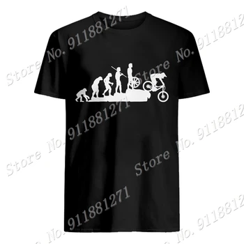 2023 CAMISETA MTB Evolution T Shirt 3D печат Черна карикатура Аниме Мъжки летни улични облекла Ежедневни дрехи за техническо обучение