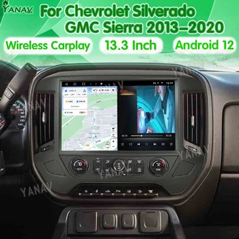 2Din Android 13 автомобилно радио за Chevrolet Silverado GMC Sierra 2013-2020 Мултимедиен плейър GPS навигация Auto Stereo Carplay Unit