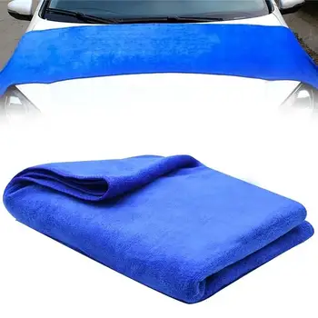 60 x 160cm Кърпа за кола Почистване на тялото Мека кърпа за сушене Двуслойни чисти парцали Микрофибърни кърпи за пране Автоаксесоари