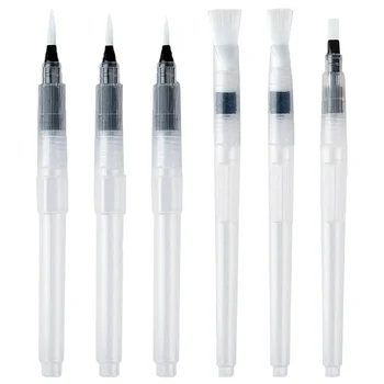 6pcs акварел четка писалка комплект акварел боя писалки за начинаещи живопис писалка