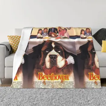 Beethoven Dog Movie Throw Blanket Fluffy Shaggy Blanket Hairy Blankets Plaid on the sofa