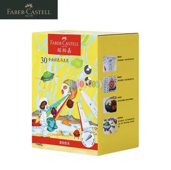 Faber Castell Цветни маркери 30 60 80 цвята подаръчна кутия, творчески химикалки за художници възрастни деца оцветяване илюстрация, дизайн, аниме