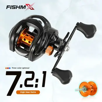Fishmx Риболовна макара Max Drag 10kg макара за примамка с алуминиева шпула за примамка Сладководна Pesca наляво и надясно