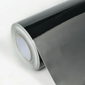 Glossy черен винил филм кола обвивка фолио стикер превозно средство обвива конзола компютър телефон капак кожата
