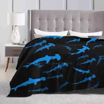 Hammerhead Shark All Sizes Soft Cover Blanket Home Decor Легла Shark Hammer Ocean Sea Water Fishes Tide Blue Nature