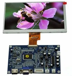 HDMI VGA ВИДЕО дискова платка + 7.0 инчов HD TFT LCD екран 1024 * 3 (RGB) * 600 LVDS интерфейс (NTSC / PAL система)