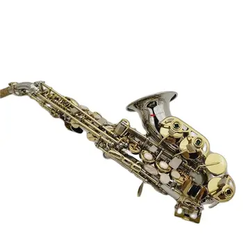 Hot Selling MARGEWATE сопран саксофон Bb SC-9937 Посребрена месинг музикален инструмент с мундщук Безплатна доставка