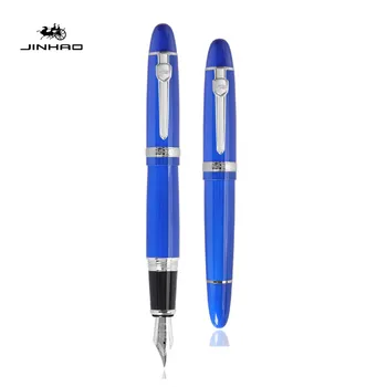 JINHAO 159 Синя супериорна бизнес писалка Нова дебела за подаръци Декорации Офис Проучване Студентски учители, използващи