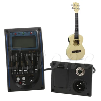 LC 5 лентов бас електрическа китара пикап тунер акустичен предусилвател EQ еквалайзер
