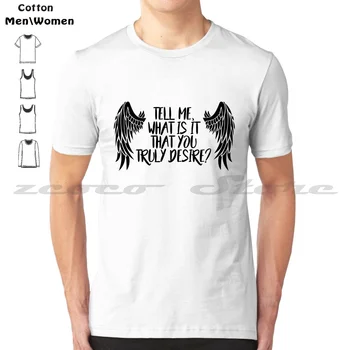 Lucifer T-Shirt 100% памук Удобно висококачествено желание Цитат Lucifer Цитат Дяволски ангел