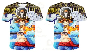 Luffy Zoro One Piece T Shirt Sanji Nami Summer Tees ACE аниме фигура къс ръкав върховете колекция рожден ден подарък за момче