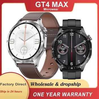 Microwear GT4 MAX Smart Watch Мъже Компас Разпознаване на жестове Кръвно налягане Кислород Bluetooth Обадете се за Huawei Smartwatch