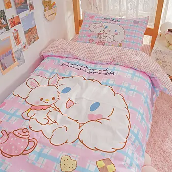 Sanrio hello kitty bed bedding set cinnamon my melody bed sheet cup set Kuromi калъфка юрган капак капак