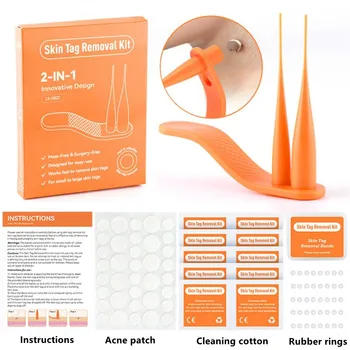 Skin Tag Removal Kit Home Use Mole Wart Remover Equipment Micro Skin Tag Removal Tool Easy To Clean Skin Face Care Beauty Tool