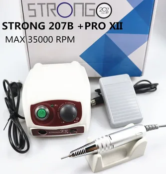 STRONG 210 /207 35000RPM контролна кутия & STRONG 210 PRO микромотор наконечник електрически маникюр бормашина комплект за лакиране на нокти устройство