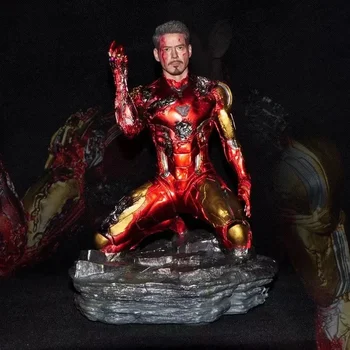 The Avengers Endgame Iron Man Mk85 Щракни с пръсти Gk Коленичила статуя Боксирана фигура Колекция Декорация Играчки за рожден ден Подаръци