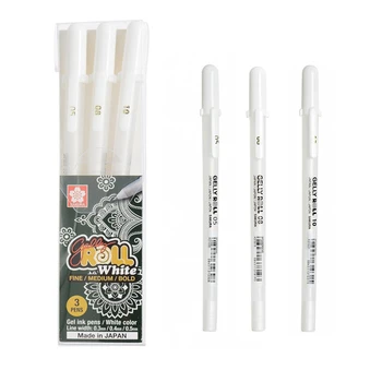 THE9 Sakura Creative White Ink гел писалка маркира маркер писалка фин съвет за студентски канцеларски материали рисуване изкуство писане училищни пособия