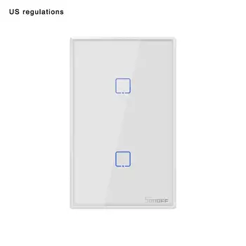 TX Wifi Smart Wall Light Switch Таймер 1/2/3 Поддръжка на банда Гласов / APP / Touch контрол работи с Alexa Google Home IFTTT