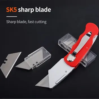 Utility тежкотоварни сгъваем нож джобен нож хартия нож разопаковане нож нож дърво дръжка нож