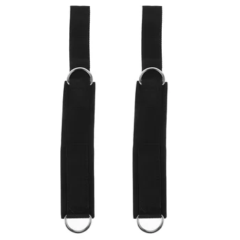 VORCOOL Ремъци за глезена Подплатени маншети за глезена с D-пръстен за фитнес тренировки Кабелни машини Упражнения за крака с чанта за носене (черен)