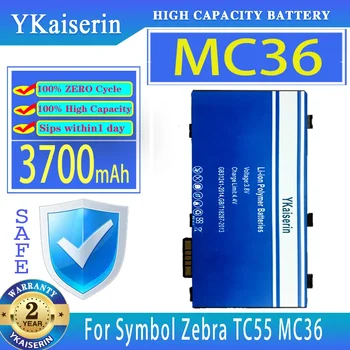 YKaiserin 3700mAh Резервна батерия MC36 (82-164807-0) За Motorola Moto Symbol Zebra TC55 MC36 82-164807-0 Цифрови батерии