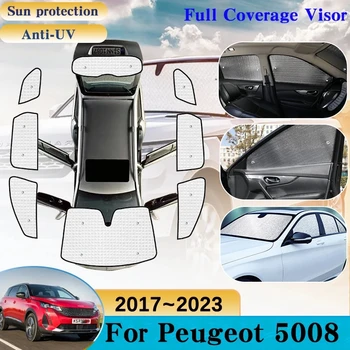 Автомобилна козирка за цял прозорец за Peugeot 5008 аксесоари 2022 P87 2017 ~ 2023 Слънцезащитни сенници против ултравиолетови лъчи 2020 2021 2019