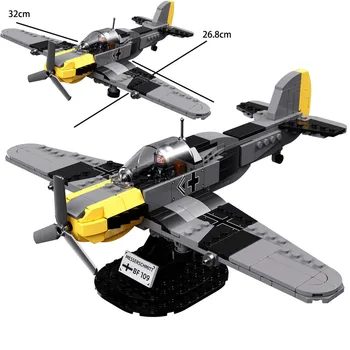 Втората световна война Втората световна война армия военни войници SAWT немски Bf-109 изтребител DIY модел строителни блокове тухли детски играчки