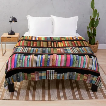 Джейн Остин антикварни книги, британски антикварни книги Хвърли одеяло лукс сгъсти пухкави големи красиви декоративни одеяла