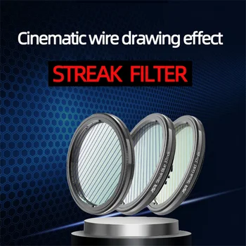 Жълт Blue Streak обектив филтър специални ефекти анаморфно оптично стъкло 37/40.5/43/52/62/77/82/95mm Flare камера филтър за DSLR