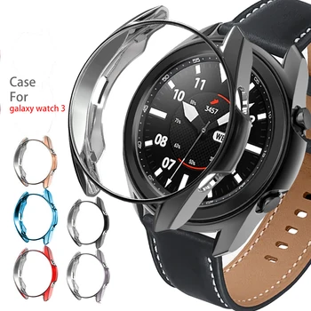 Калъф за Samsung Galaxy часовник 3 45mm 41mm samrtwatch Soft Plated TPU броня 41 45 mm смарт часовник Protector Cover Аксесоари