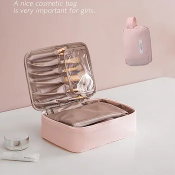 козметична чанта за козметична чанта за пътуване Бърза чанта за грим Тоалетна чанта Организатор Розов грим торбичка чанта водоустойчива чанта