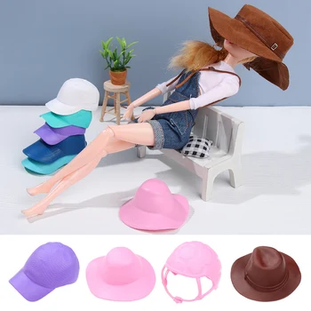 Мода кукла шапка за 30 см 1/6 кукли бейзбол езда шапки кукла каубой Suny шапки мулти-стилове DIY играчки аксесоари деца подарък