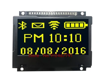  нов 2.43 инчов OLED модул жълт цвят желязна рамка 20Pin сериен паралелен SPI порт SSD1303T10 измервателен инструмент машина