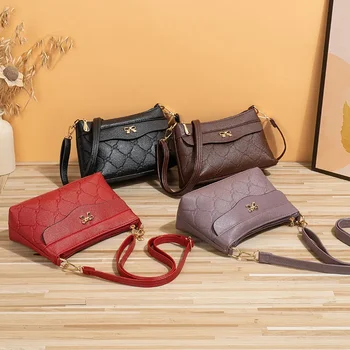 Нова дамска чанта Релефна лък Stranded малка квадратна чанта за рожден ден на майката Чанти чанти чанти чанти за жени