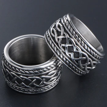 Реколта титанов сватбени пръстени за мъже жени 316L неръждаема стомана мъжки безименен пръст бижута чар парти рожден ден подаръци на едро