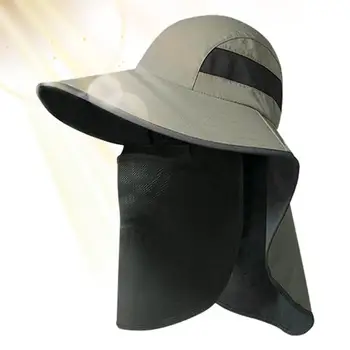Риболовна шапка с капак на врата Широка периферия Слънцезащитен капак за лице Слънцезащита Ishing шапка дишаща UPF50 за къмпинг туризъм