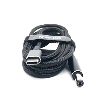 Тип C USB C към Plug конвертор DC захранващ PD адаптер кабел за зареждане