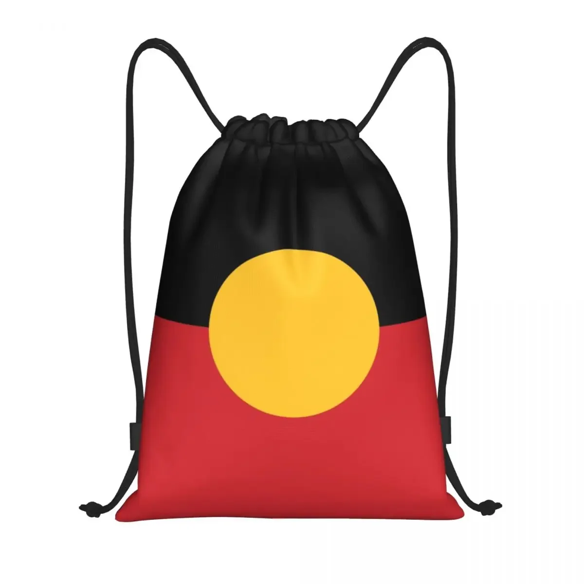 Персонализирана австралийска аборигенска флаг шнур раница чанти мъже жени лека фитнес спорт Sackpack чували за пътуване