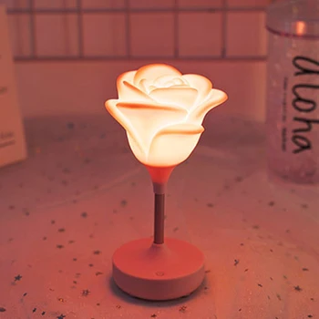 Touch Rose USB нощна светлина творчески подарък спалня силикон LED романтична атмосфера изповед зареждане защита на очите настолна лампа
