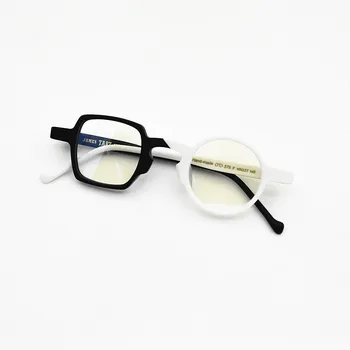 Неправилни квадратни кръгли асиметрични рамки за очила Оптични модни мъжки очила с рецепта Дамски дизайнерски ацетатни очила